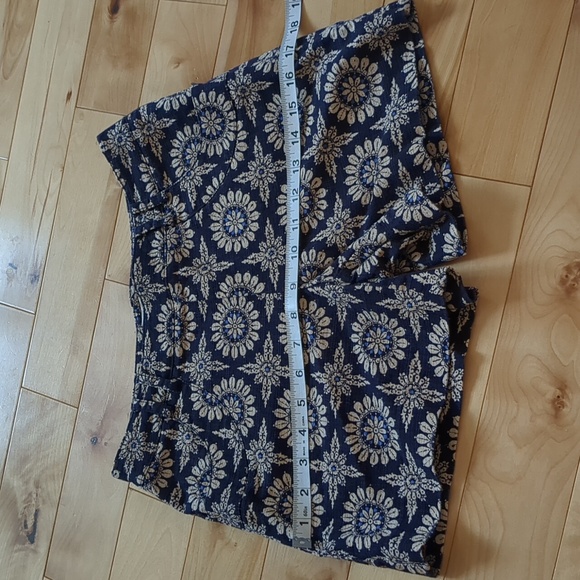 Anthropology Elevenses boho meets dress shorts cotton/linen weave - Picture 12 of 12